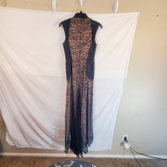 Haute Hippie Women's 2 Silk Suede Blend Lace Sleeveless Long Maxi Dress New Tags - Picture 4 of 7